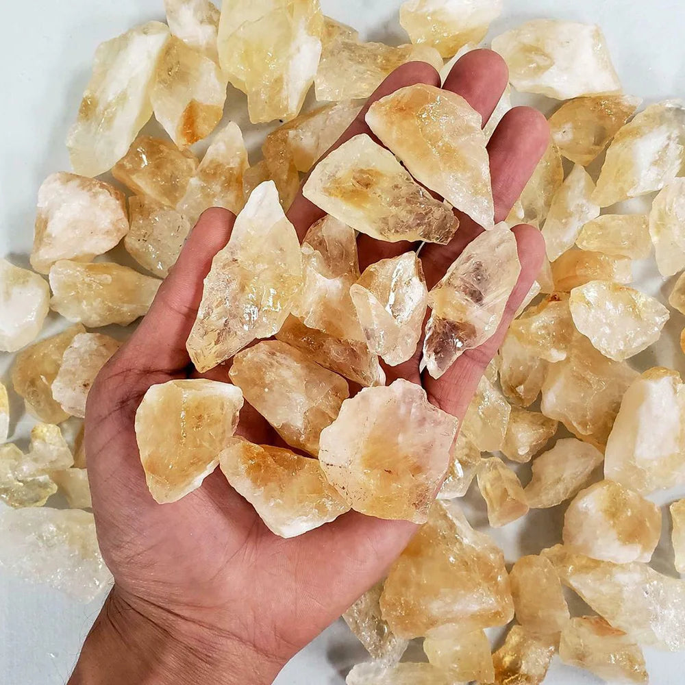 Raw Natural Citrine Crystal – Genuine Healing Stone for Meditation & Home Décor