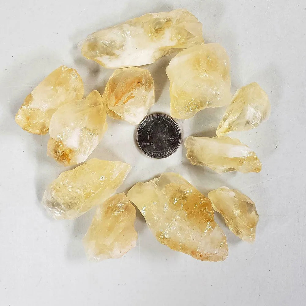 Raw Natural Citrine Crystal – Genuine Healing Stone for Meditation & Home Décor