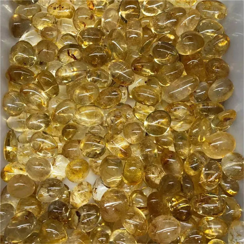 Natural Polished Gemstone Citrine Tumbled Stones Crystals Healing Home Decoration