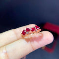 100% Natural Ruby for Daily Wear3mm*4mm Silver Ring 925 Silver Ruby Jewelry Gift for Woman