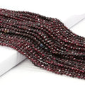 Natural Garnet Faceted Beads for Jewelry Making