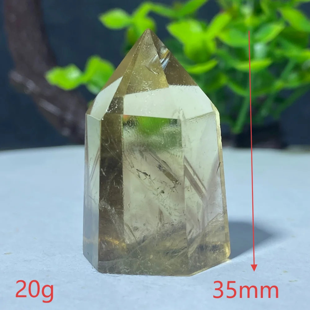 Natural Citrine Quartz Healing Pyramid Beautiful Home Decor Gift Mineral Stone Yellow Crystal Rod For Therapeutic Healing