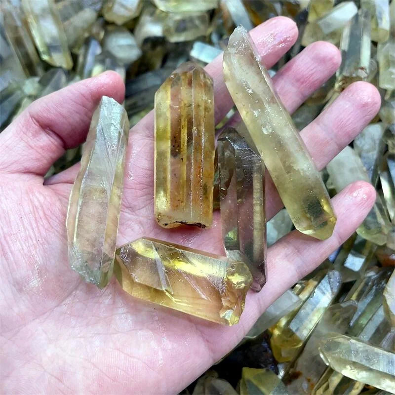 500g Natural Citrine Raw Point Quartz Crystal Cluster Raw Specimen Healing Stone Reiki Rock Ornaments Home Decoration