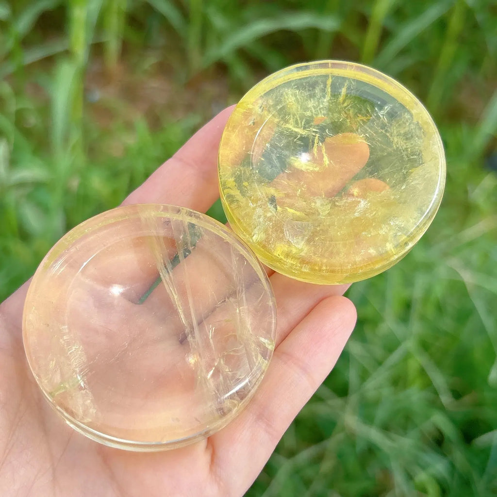 Natural Citrine Small Bowl Carving, Hand Polished Crystal Craft, Healing Mineral Stone Home Desktop Decor Art Ornament Gift