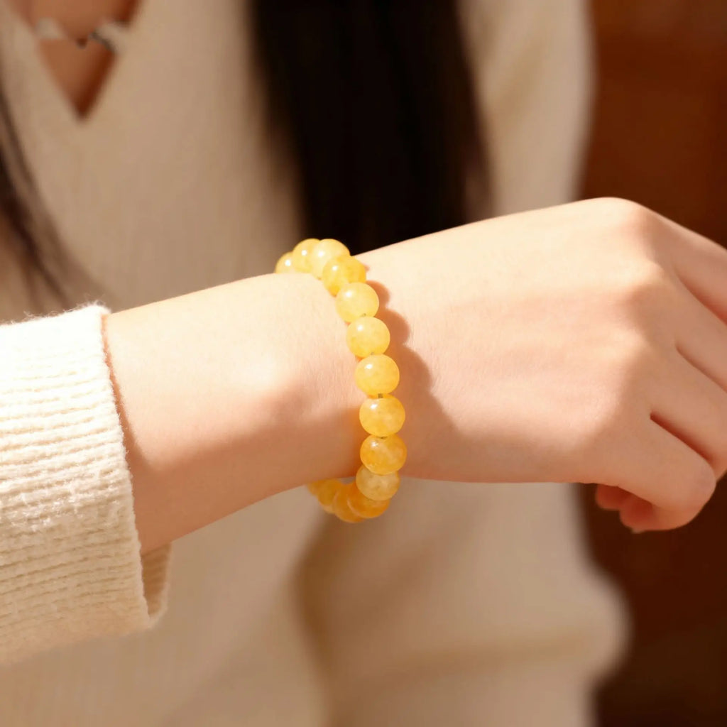 Natural Citrine Crystal Bracelet – Genuine Gemstone Bracelet for Everyday Wear