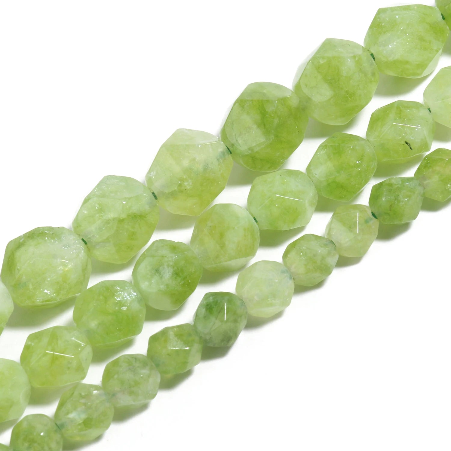 Faceted Peridot Stone Beads Green Olivine Loose August Birthstone Beads for Jewelry Making DIY Bracelet Accessories 6 8 10mm