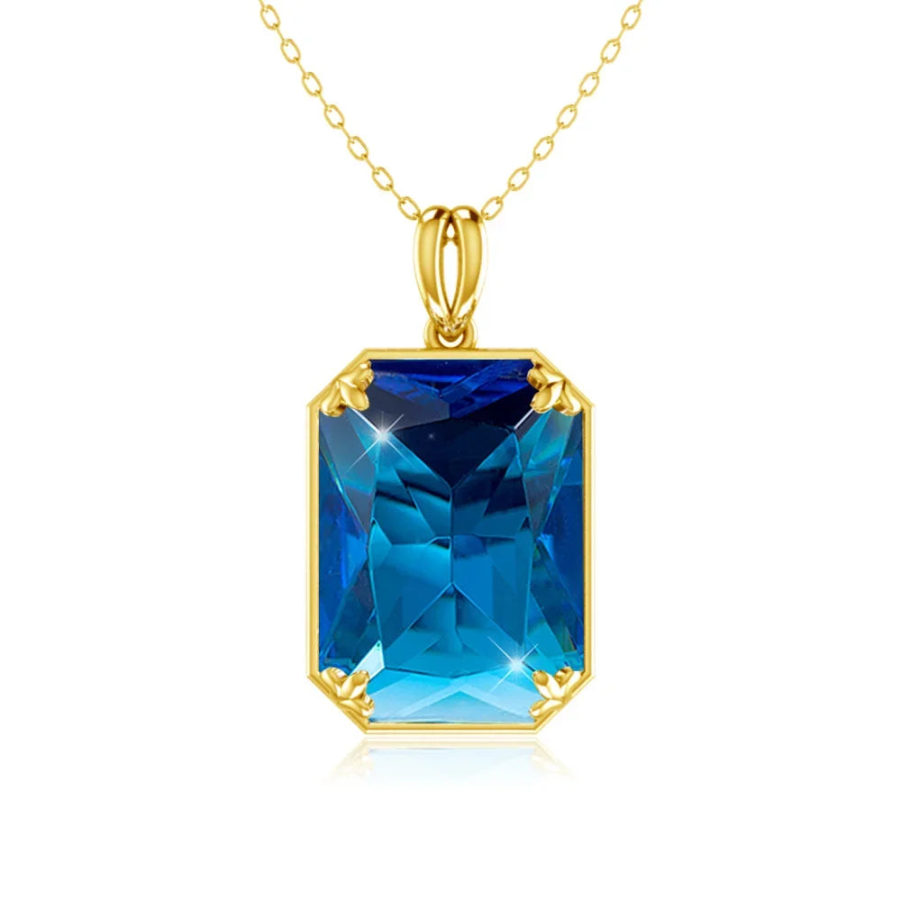 Real Sterling Sliver Necklace Pendant Peridot Birthstone Gold Plated Fine Jewelry  Anniversary Party For Women Accessorie