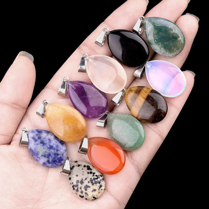 Amethyst Teardrop Birthstone Pendant Necklace