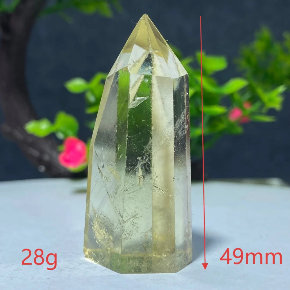 Natural Citrine Quartz Healing Pyramid Beautiful Home Decor Gift Mineral Stone Yellow Crystal Rod For Therapeutic Healing
