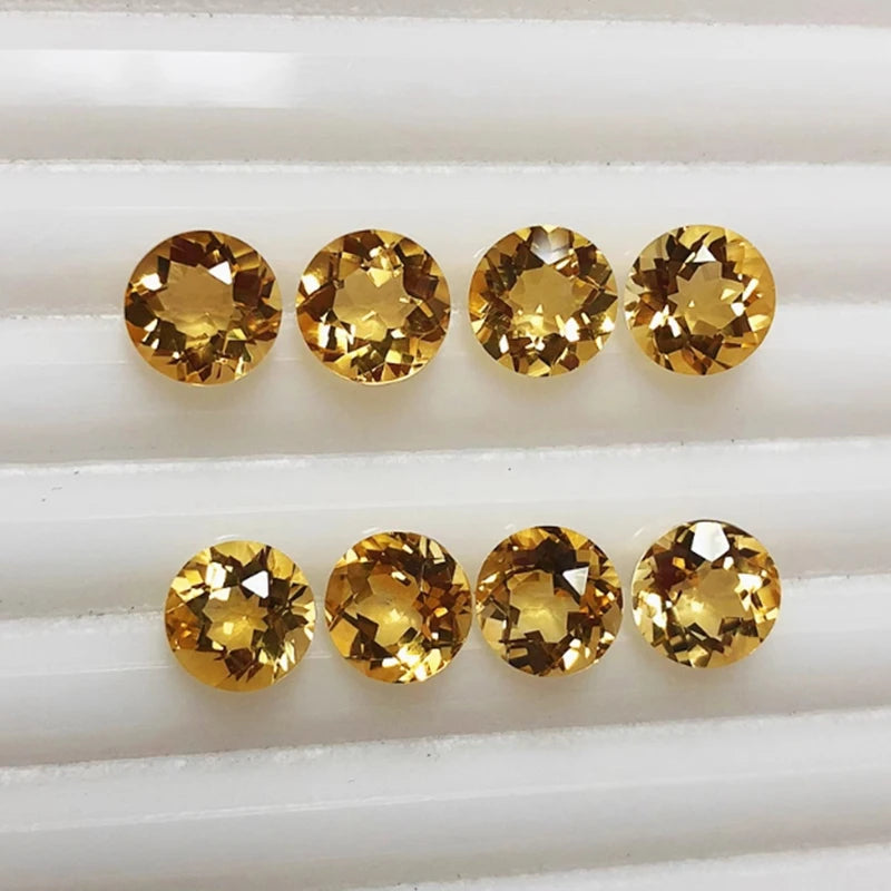 Natural Citrine Loose Gemstones – Genuine Yellow Crystal for Jewelry Making