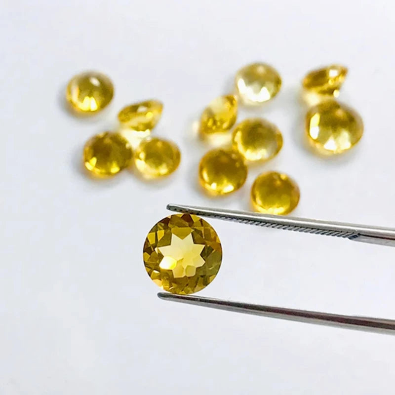 Natural Citrine Loose Gemstones – Genuine Yellow Crystal for Jewelry Making