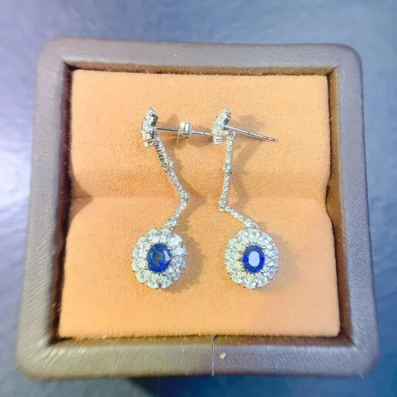 Natural Sapphire Gemstone Set in Sterling Silver