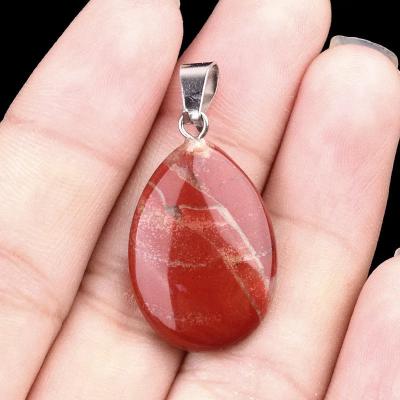 Amethyst Teardrop Birthstone Pendant Necklace