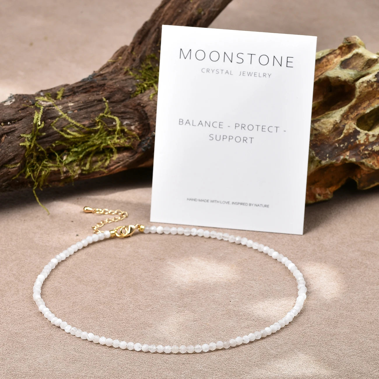 June Birthstone Moonstone Choker Necklace
