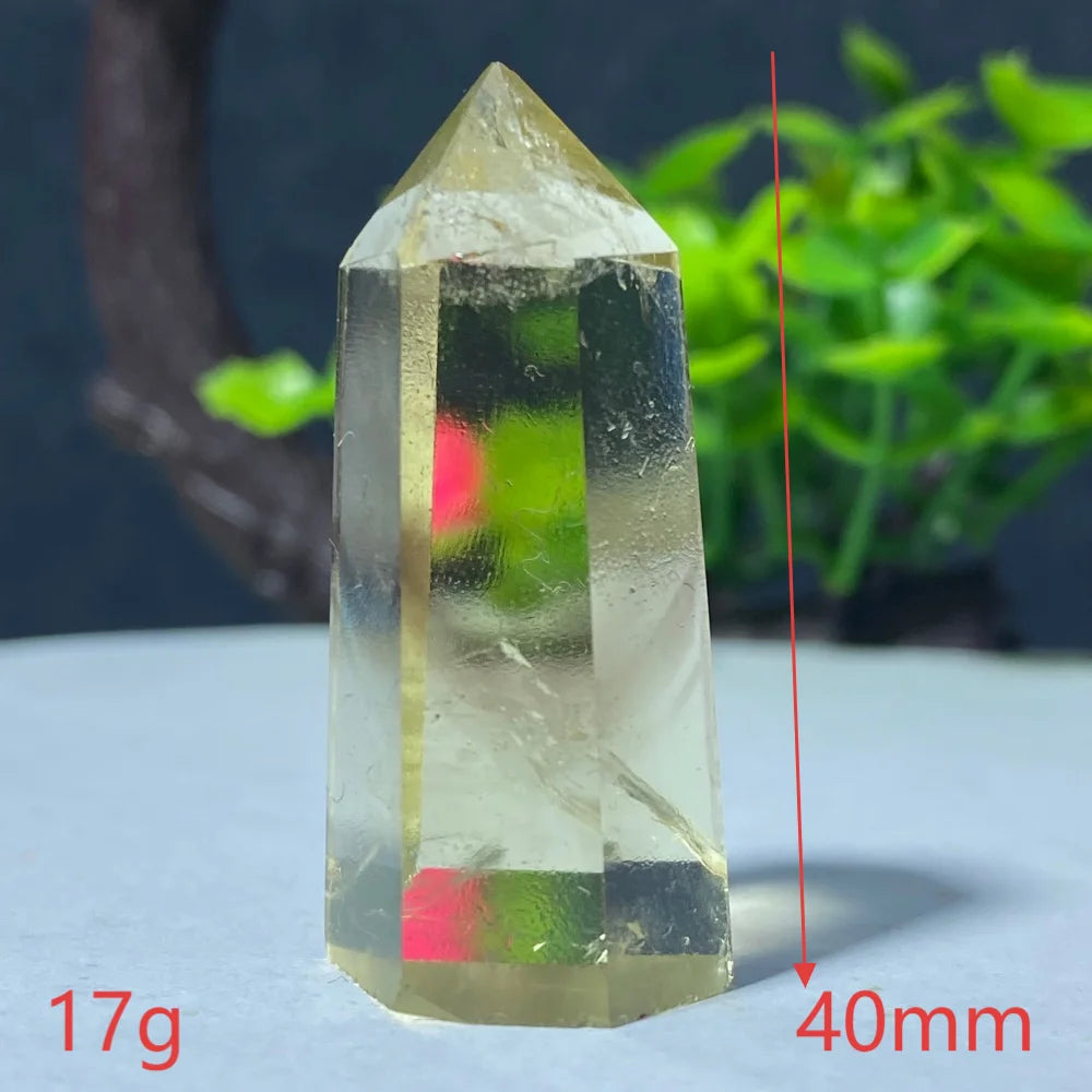 Natural Citrine Quartz Healing Pyramid Beautiful Home Decor Gift Mineral Stone Yellow Crystal Rod For Therapeutic Healing