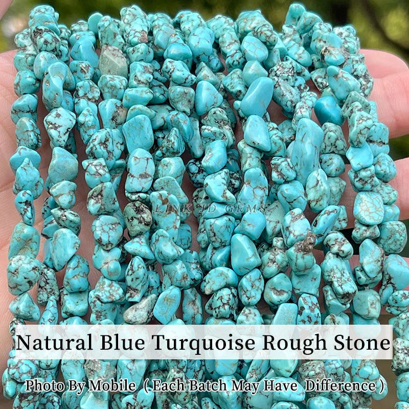 Natural Blue Turquoise Rough Stones | Raw Gemstones for Jewelry Making