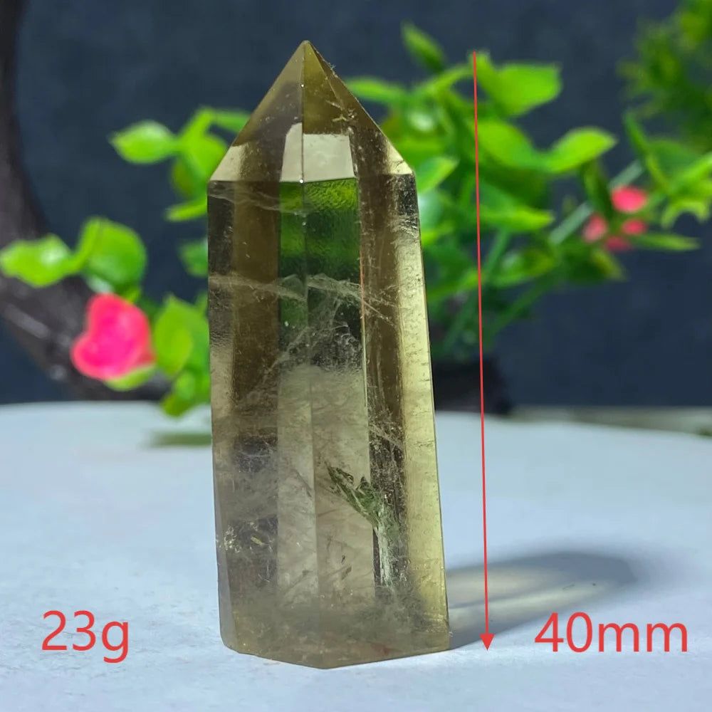 Natural Citrine Quartz Healing Pyramid Beautiful Home Decor Gift Mineral Stone Yellow Crystal Rod For Therapeutic Healing