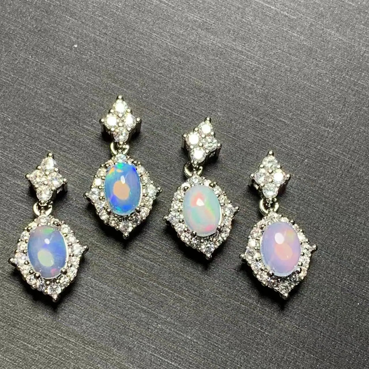 Oval Natural Opal Pendant Necklace | Genuine Gemstone Jewelry