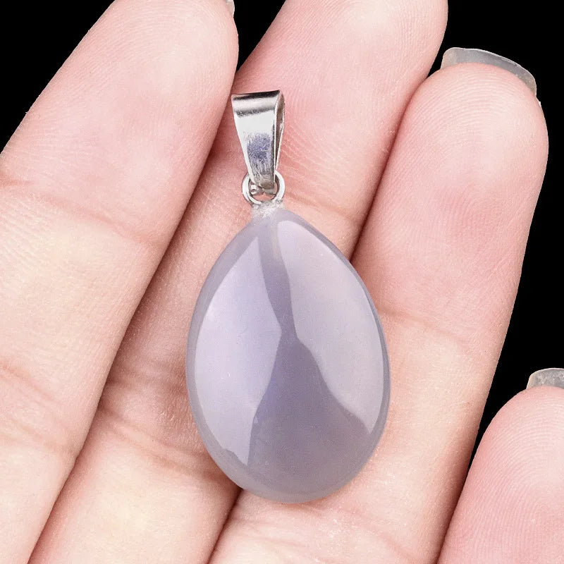 Amethyst Teardrop Birthstone Pendant Necklace