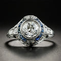Princess Cut Blue Sapphire Promise Ring in Sterling Silver