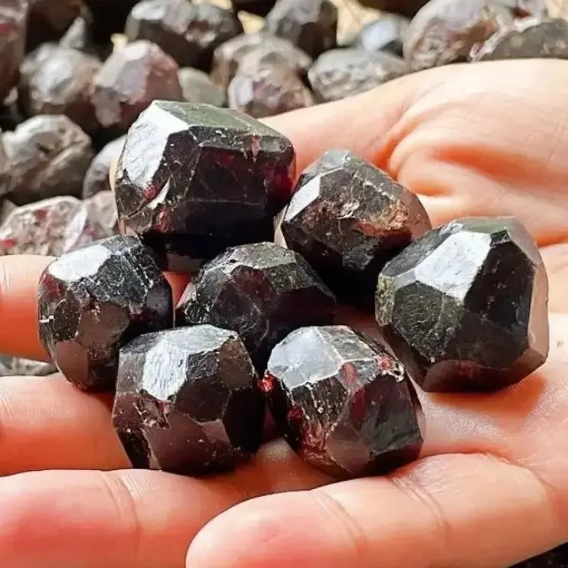 Natural Red Garnet Rough Crystal Healing Stone