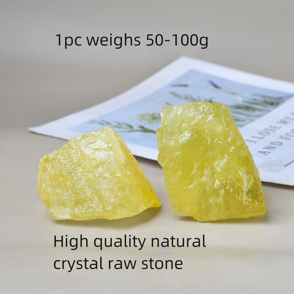 1pc/2pcs Large Natural Citrine Raw Stone, Spirit Chakras Protect Home Decor Gifts, Office Fish Tank Decoration Stone