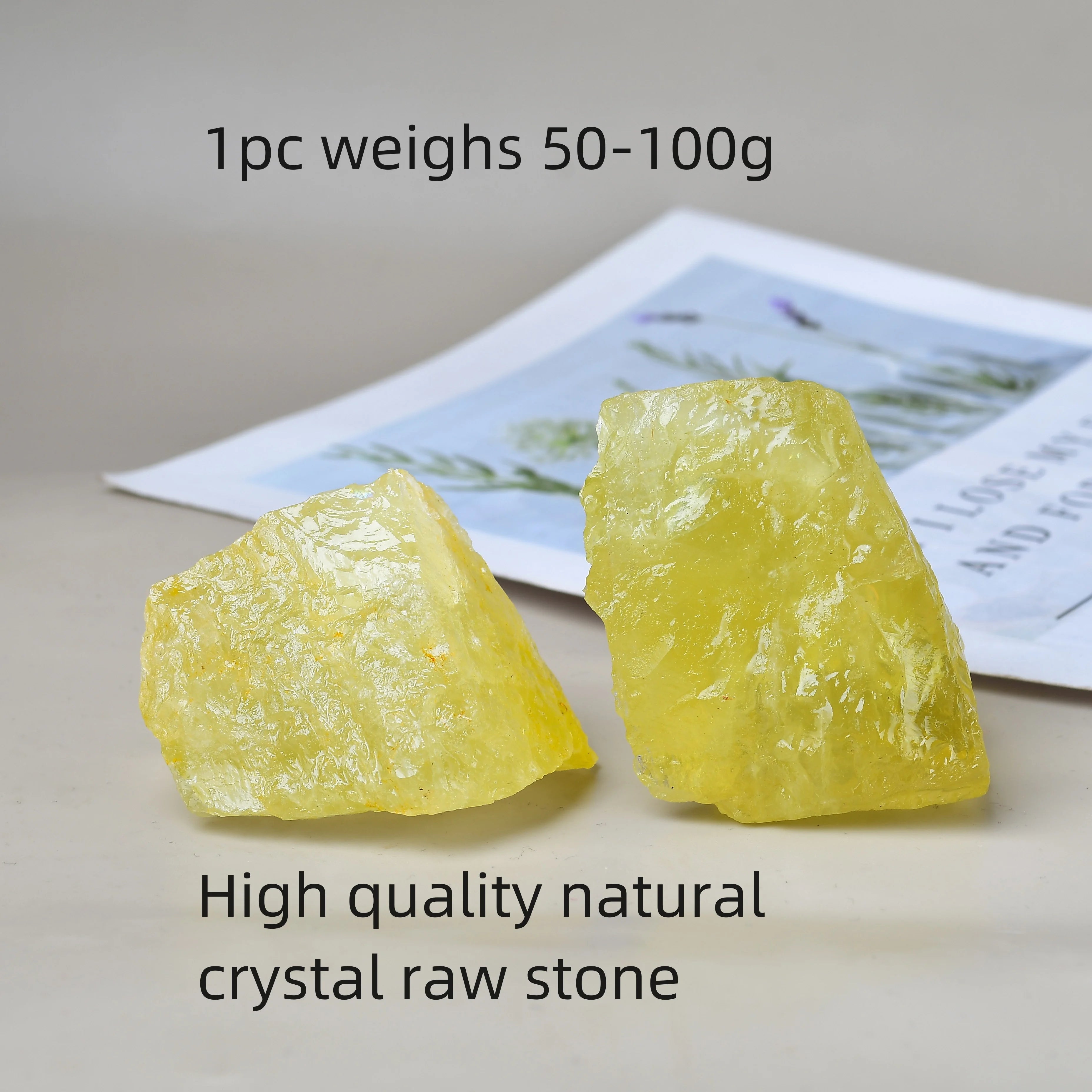 1pc/2pcs Large Natural Citrine Raw Stone, Spirit Chakras Protect Home Decor Gifts, Office Fish Tank Decoration Stone