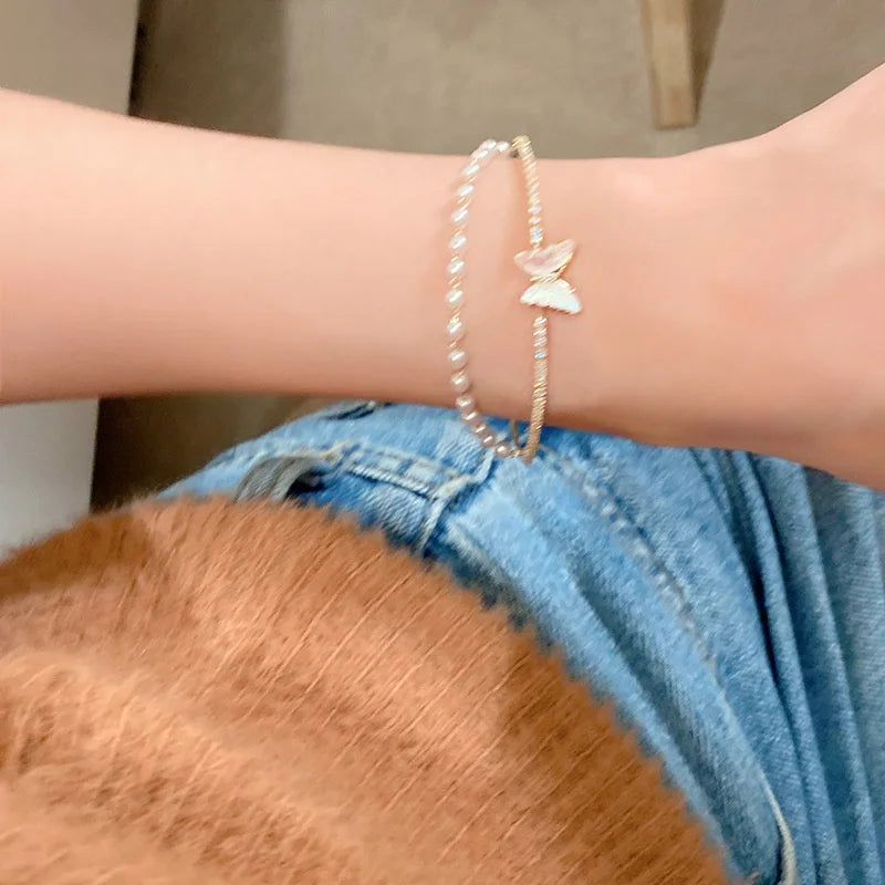 Natural Opal Flower Bracelet – Gold Plated Adjustable Bracelet for Women