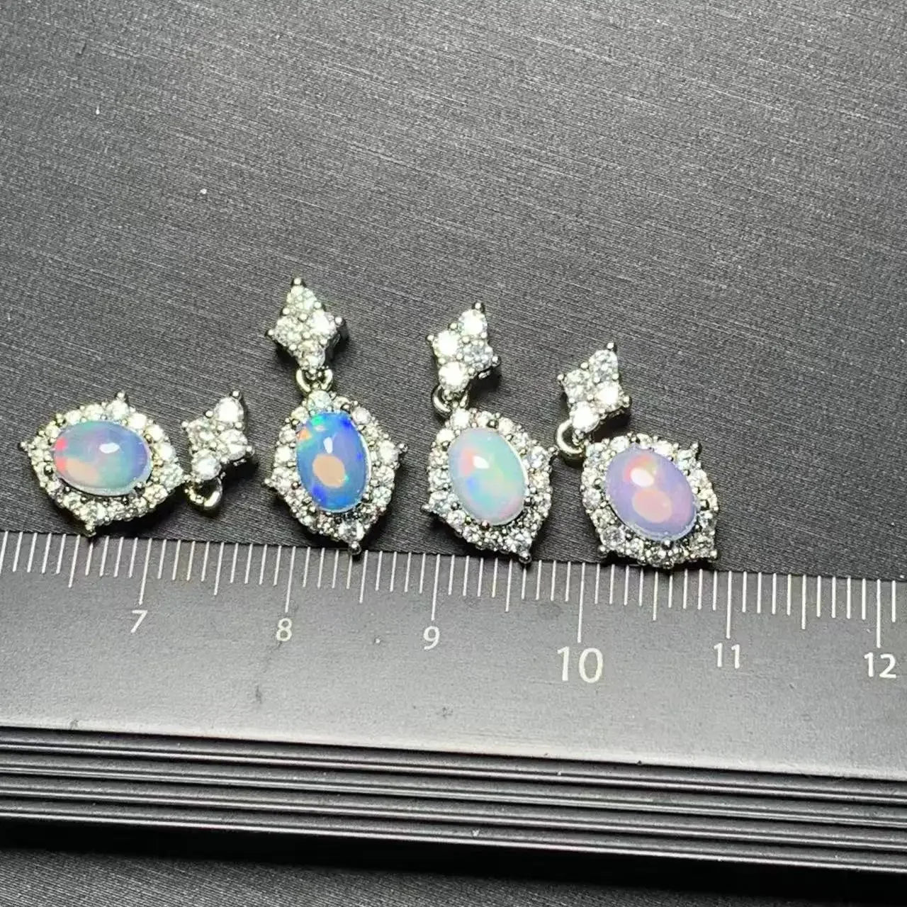 Oval Natural Opal Pendant Necklace | Genuine Gemstone Jewelry