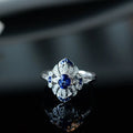 Light Blue Sapphire Ring in Sterling Silver