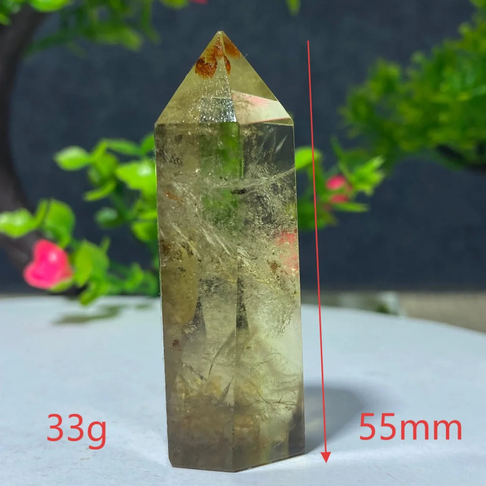 Natural Citrine Quartz Healing Pyramid Beautiful Home Decor Gift Mineral Stone Yellow Crystal Rod For Therapeutic Healing