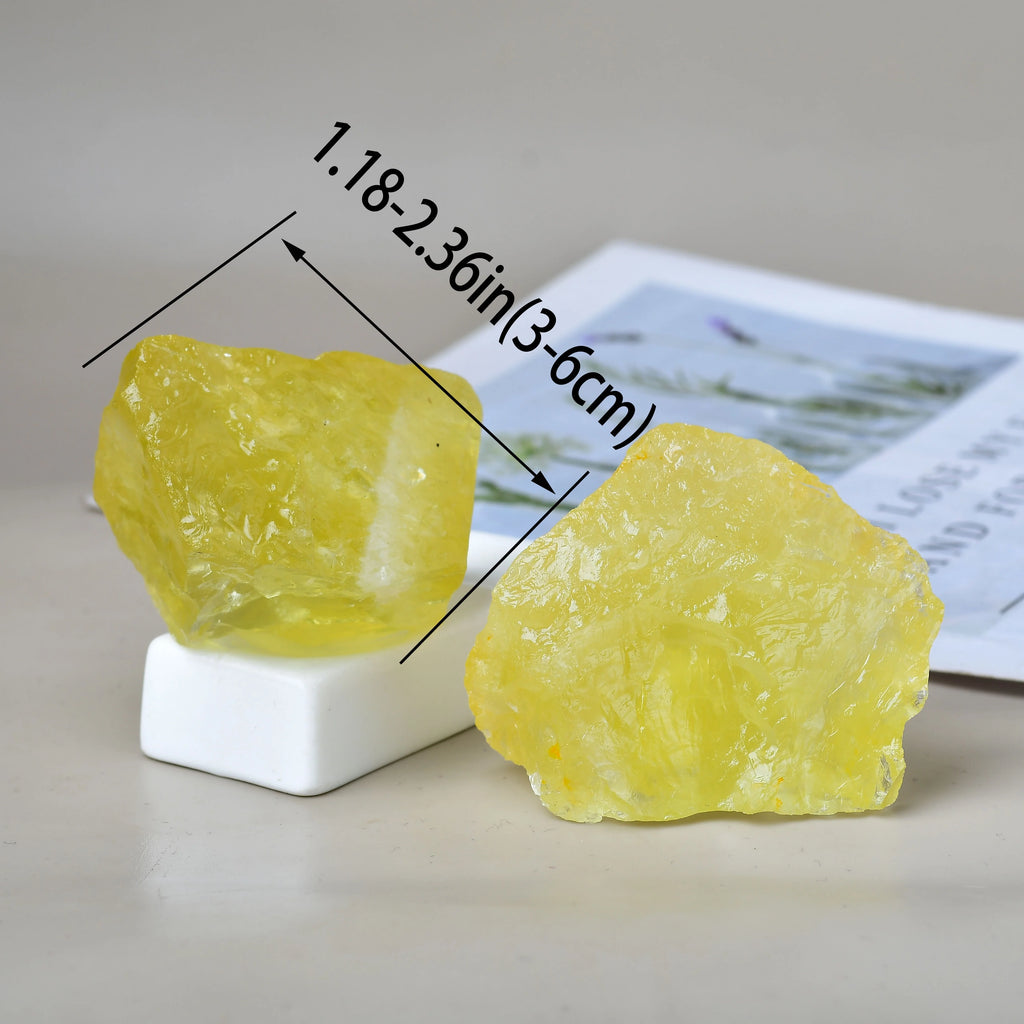 1pc/2pcs Large Natural Citrine Raw Stone, Spirit Chakras Protect Home Decor Gifts, Office Fish Tank Decoration Stone