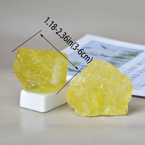 1pc/2pcs Large Natural Citrine Raw Stone, Spirit Chakras Protect Home Decor Gifts, Office Fish Tank Decoration Stone