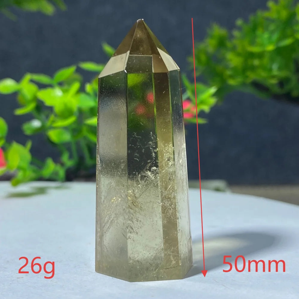 Natural Citrine Quartz Healing Pyramid Beautiful Home Decor Gift Mineral Stone Yellow Crystal Rod For Therapeutic Healing