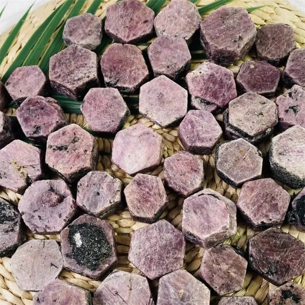 Natural Ruby Corundum Raw Crystal Stone | Genuine July Birthstone