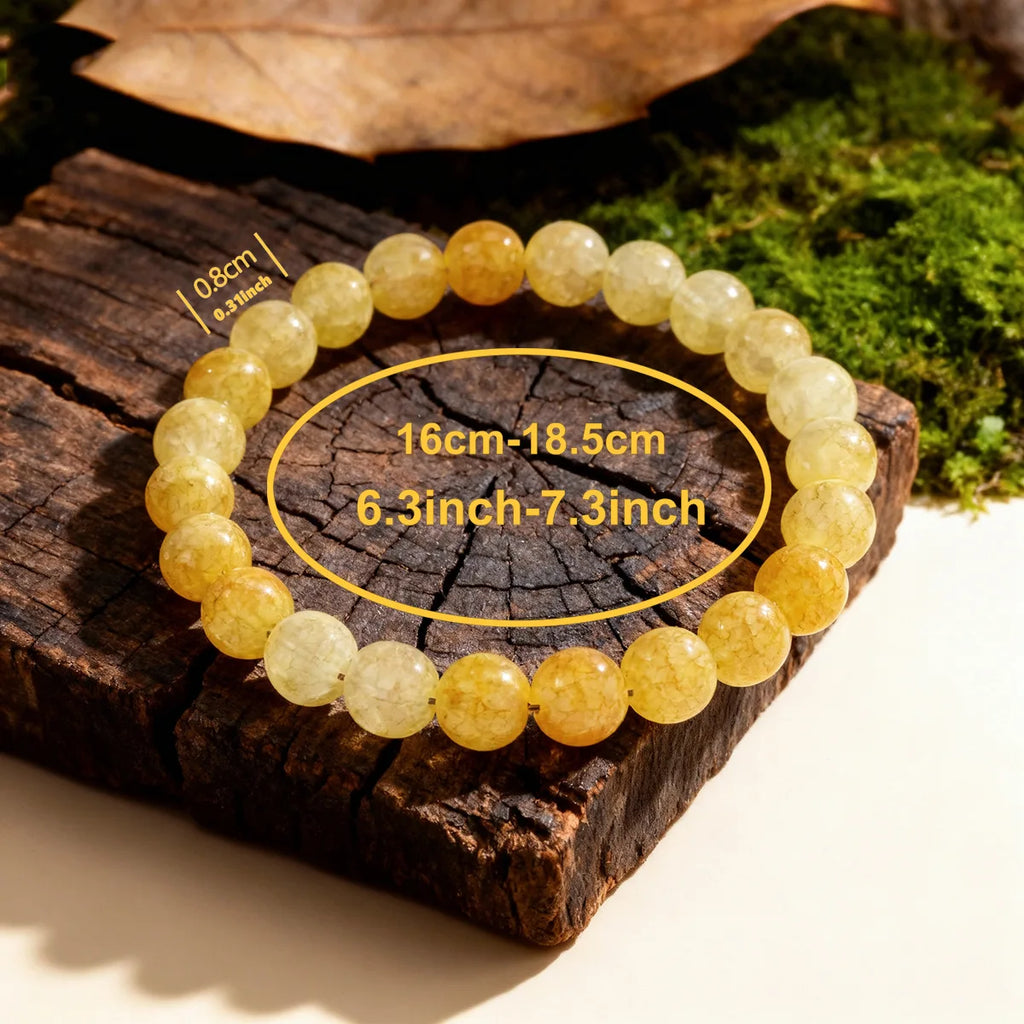 Natural Citrine Crystal Bracelet – Genuine Gemstone Bracelet for Everyday Wear