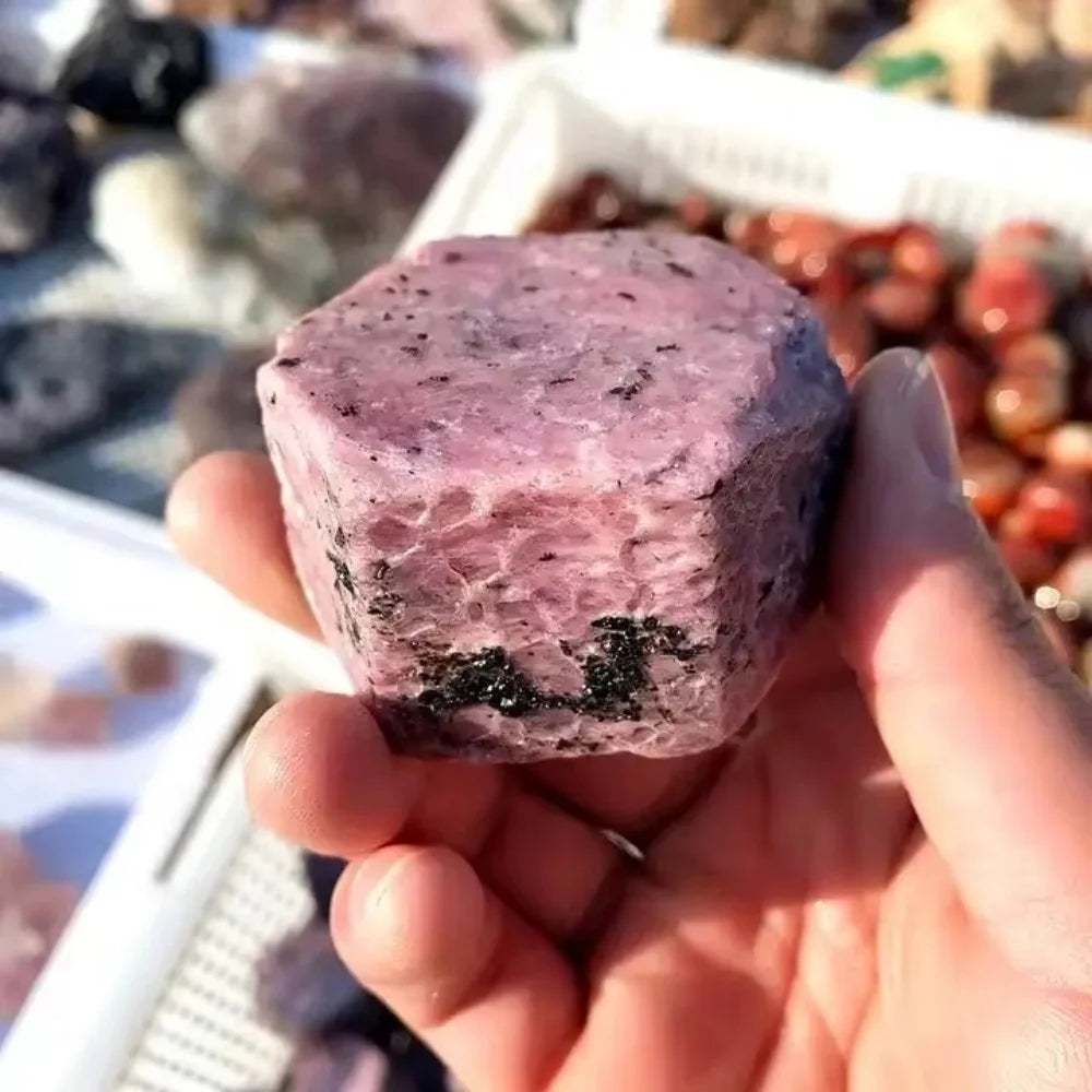 Natural Ruby Corundum Raw Crystal Stone | Genuine July Birthstone