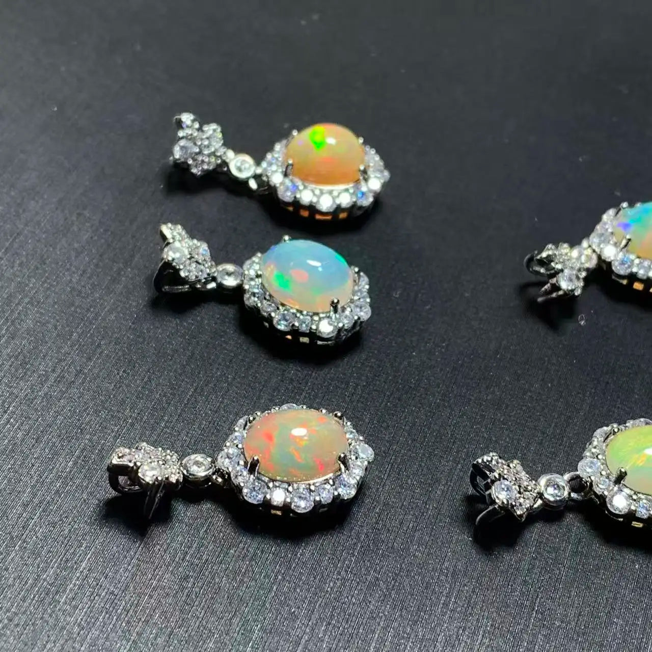 Oval Natural Opal Pendant Necklace | Genuine Gemstone Jewelry