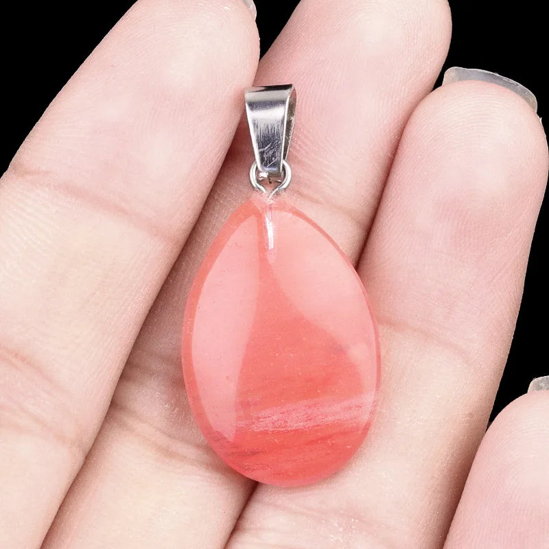 Amethyst Teardrop Birthstone Pendant Necklace