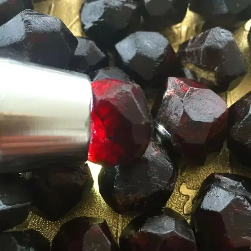 Natural Red Garnet Rough Crystal Healing Stone