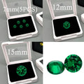 Created Emerald Round Cut Loose Gemstone