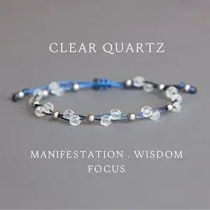 Clear Quartz Beaded Bracelet – April Birthstone