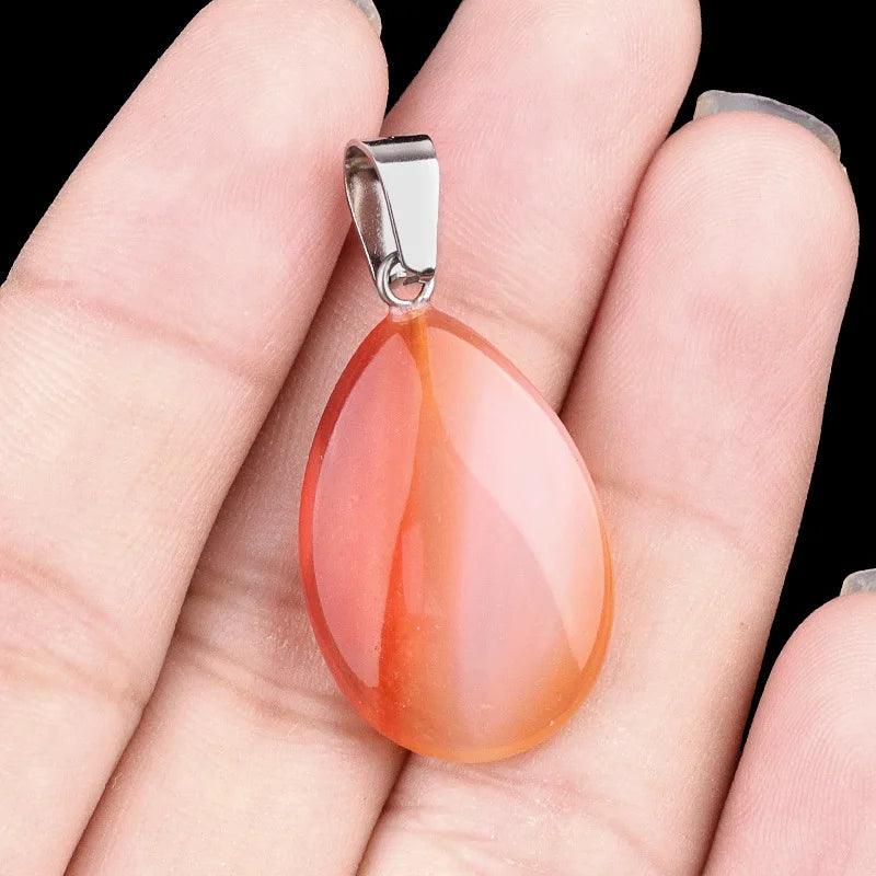 Amethyst Teardrop Birthstone Pendant Necklace