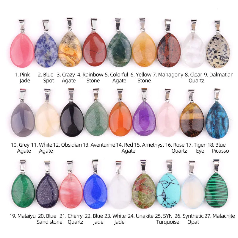 Amethyst Teardrop Birthstone Pendant Necklace