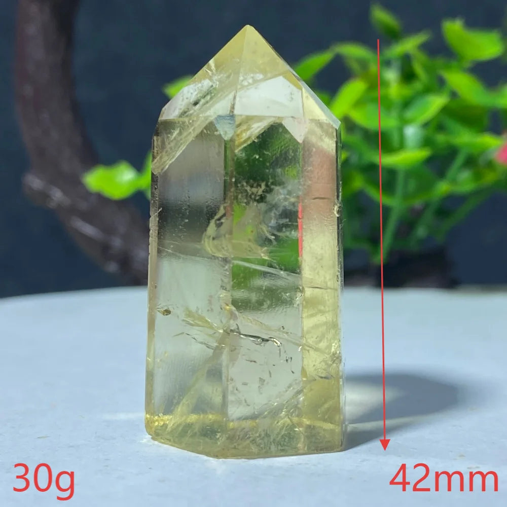 Natural Citrine Quartz Healing Pyramid Beautiful Home Decor Gift Mineral Stone Yellow Crystal Rod For Therapeutic Healing