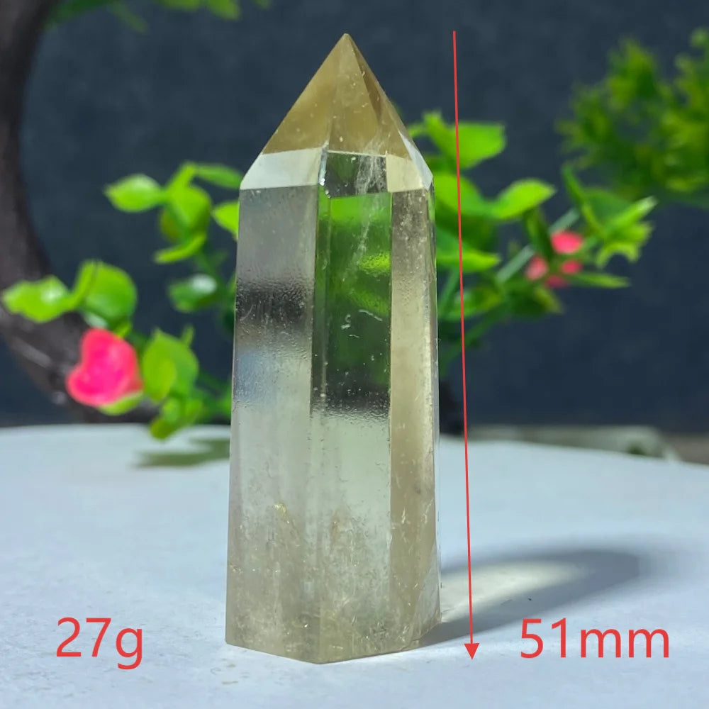 Natural Citrine Quartz Healing Pyramid Beautiful Home Decor Gift Mineral Stone Yellow Crystal Rod For Therapeutic Healing