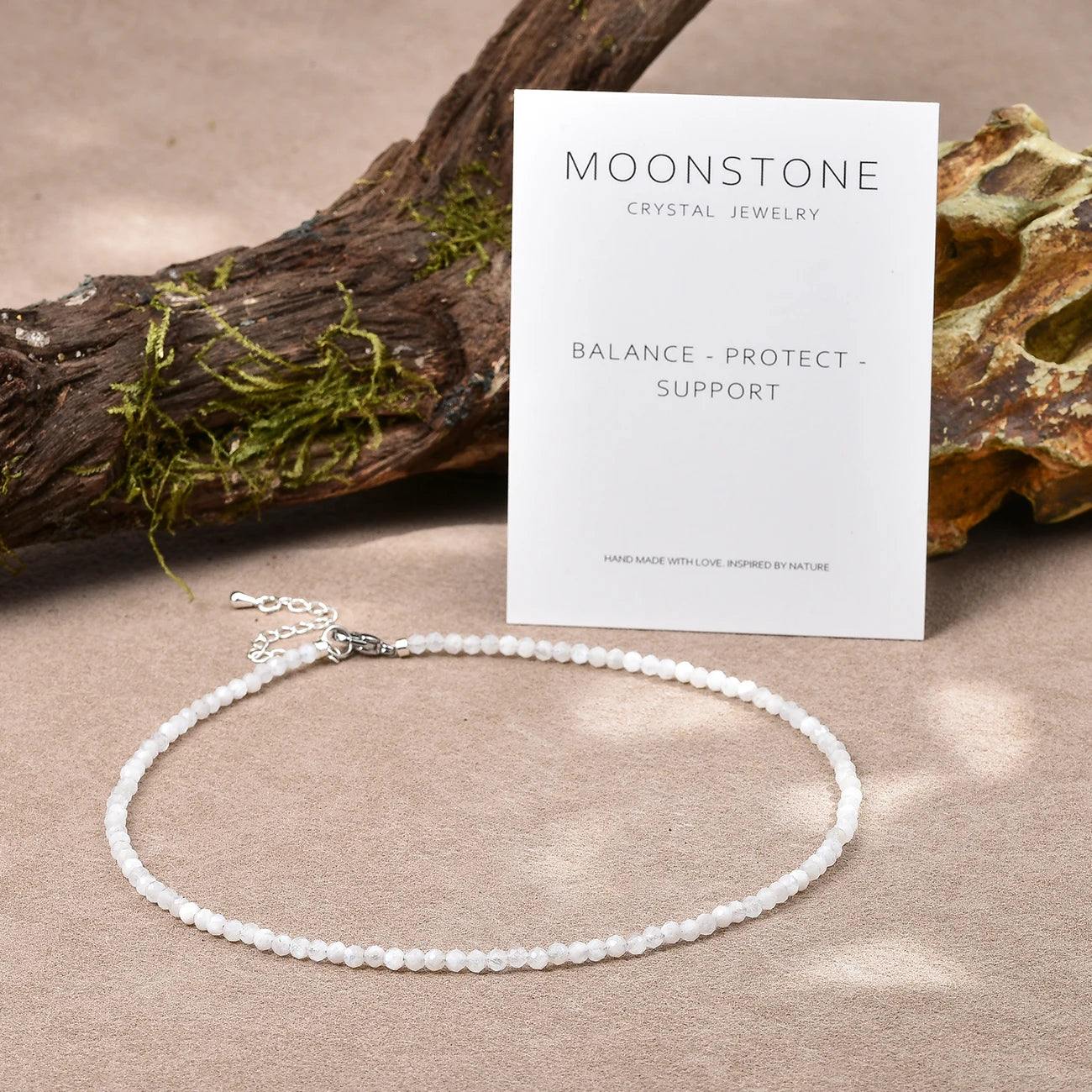 June Birthstone Moonstone Choker Necklace