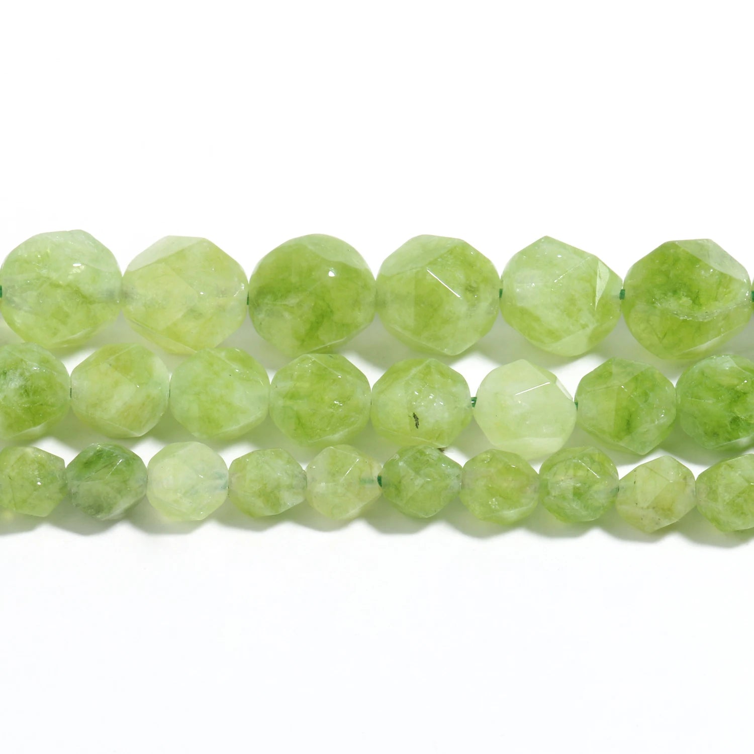 Faceted Peridot Stone Beads Green Olivine Loose August Birthstone Beads for Jewelry Making DIY Bracelet Accessories 6 8 10mm