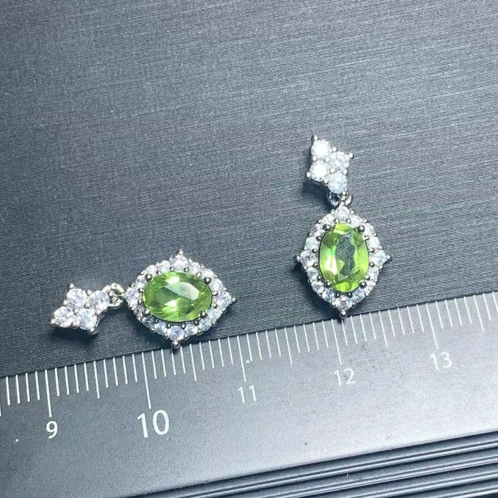 MANY STONE OVAL Natural PERIDOT Pendant Necklace Fine Jewelry Handmade Stones Wholesale Healing Energy Gift Lucky Jewelry