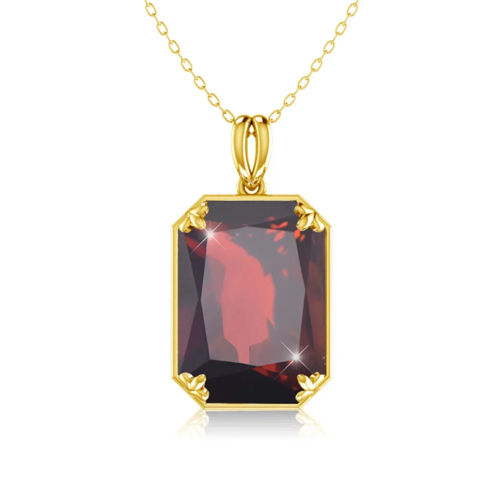 Real Sterling Sliver Necklace Pendant Peridot Birthstone Gold Plated Fine Jewelry  Anniversary Party For Women Accessorie